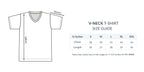 Half Sleeve V-Neck Tshirt - Size Guide