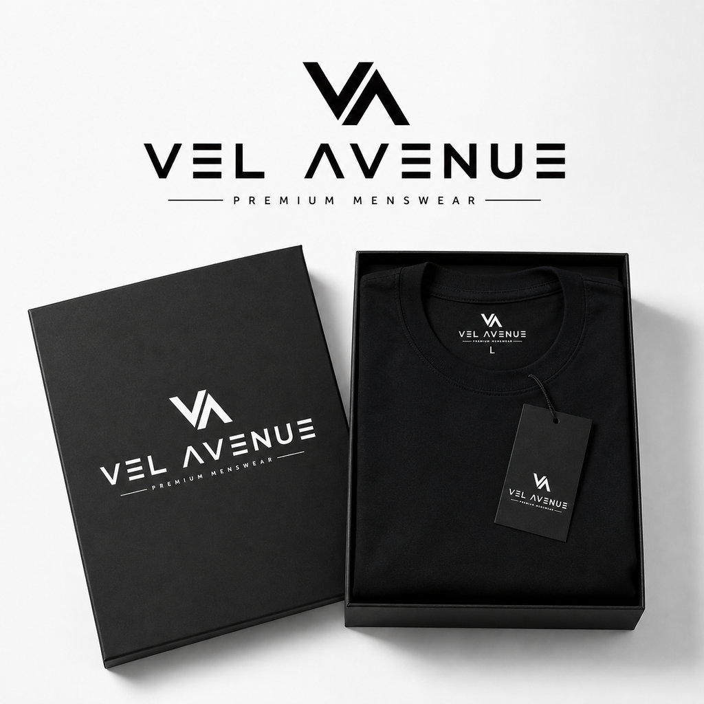 VEL AVENUE Premium Oversized Black T-Shirt – VA Signature