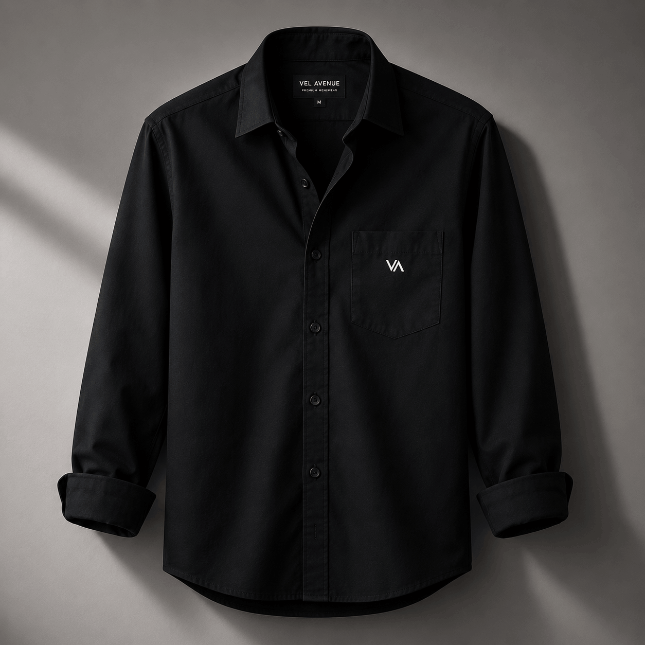 VEL AVENUE Premium Black Classic Shirt