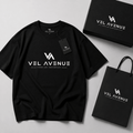VEL AVENUE Premium Oversized Black T-Shirt – VA Signature
