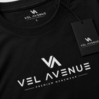 VEL AVENUE Premium Oversized Black T-Shirt – VA Signature