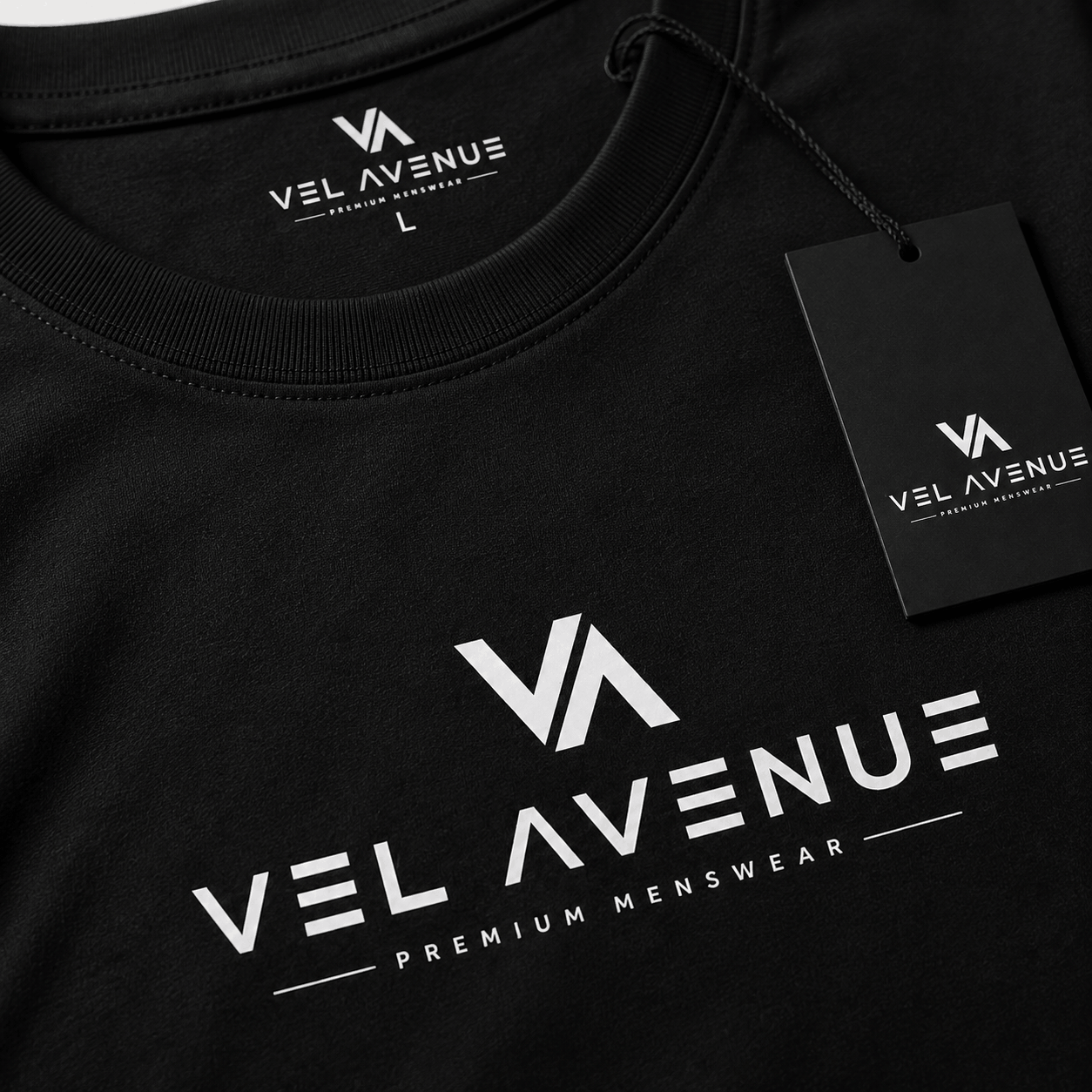 VEL AVENUE Premium Oversized Black T-Shirt – VA Signature