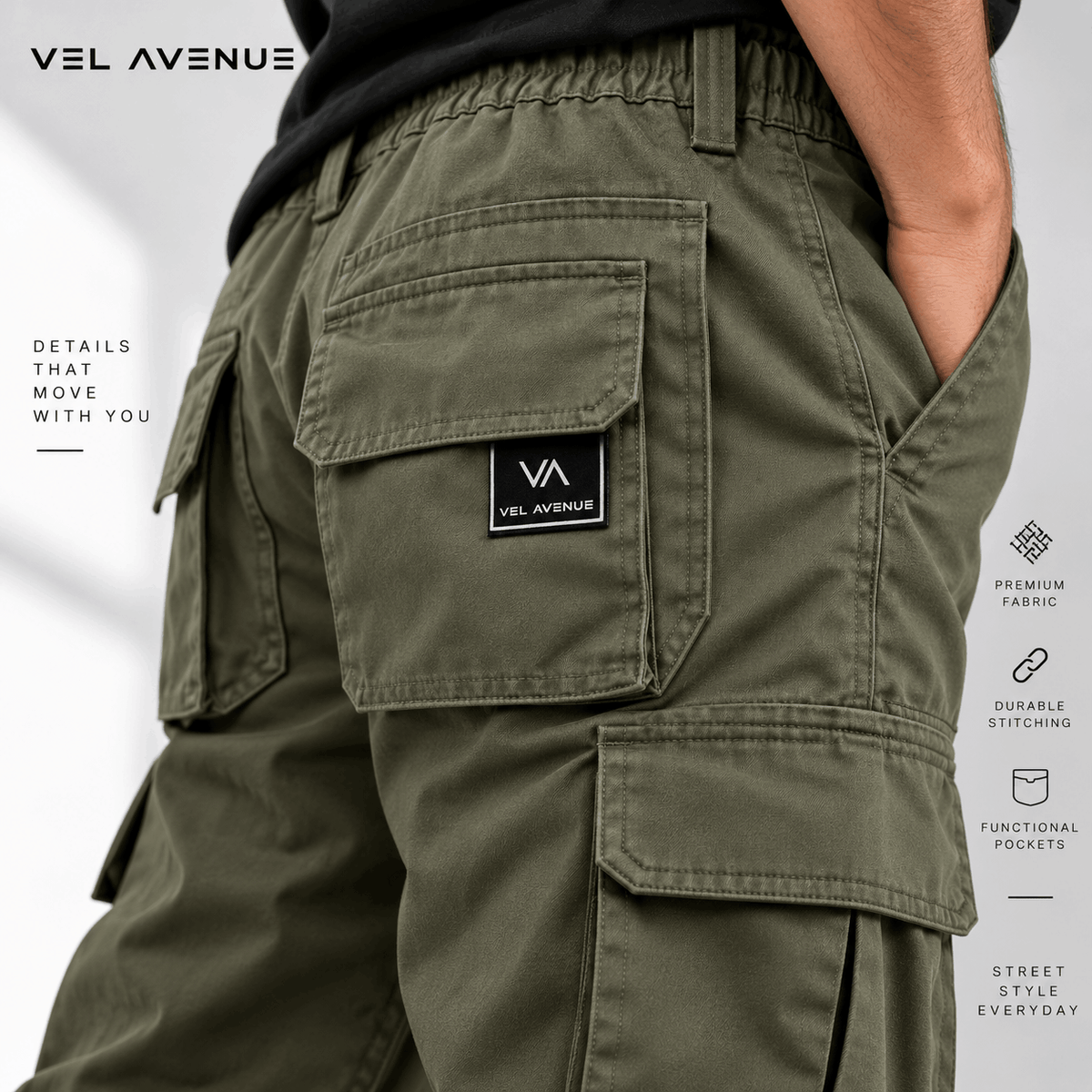 Vel Avenue Urban Utility Cargo Pants